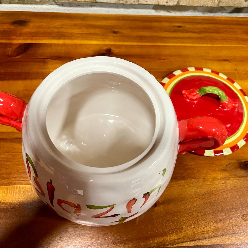 CRACKER BARREL "SWEET AND SAVORY" WINGET COOKIE JAR CHILI PEPPER BLAZIN … - Picture 3 of 5
